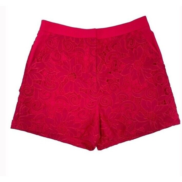 GUESS Marciano Shorts The Weekend Lace Applique Short Chenile Rose Red Classy 8 - Picture 2 of 14